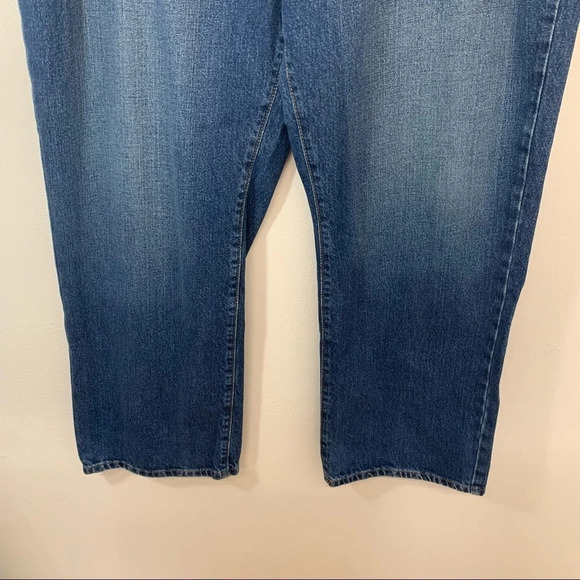 LL Bean Jeans Men 38 Natural Fit 38 Blue Denim Straight 100% Cotton Western Work - Picture 3 of 9